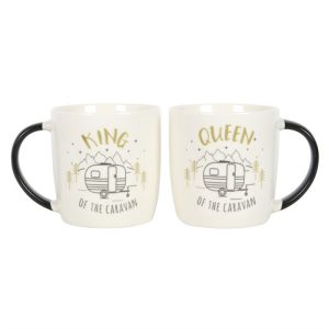 King and Queen Couples Caravan Mug Set